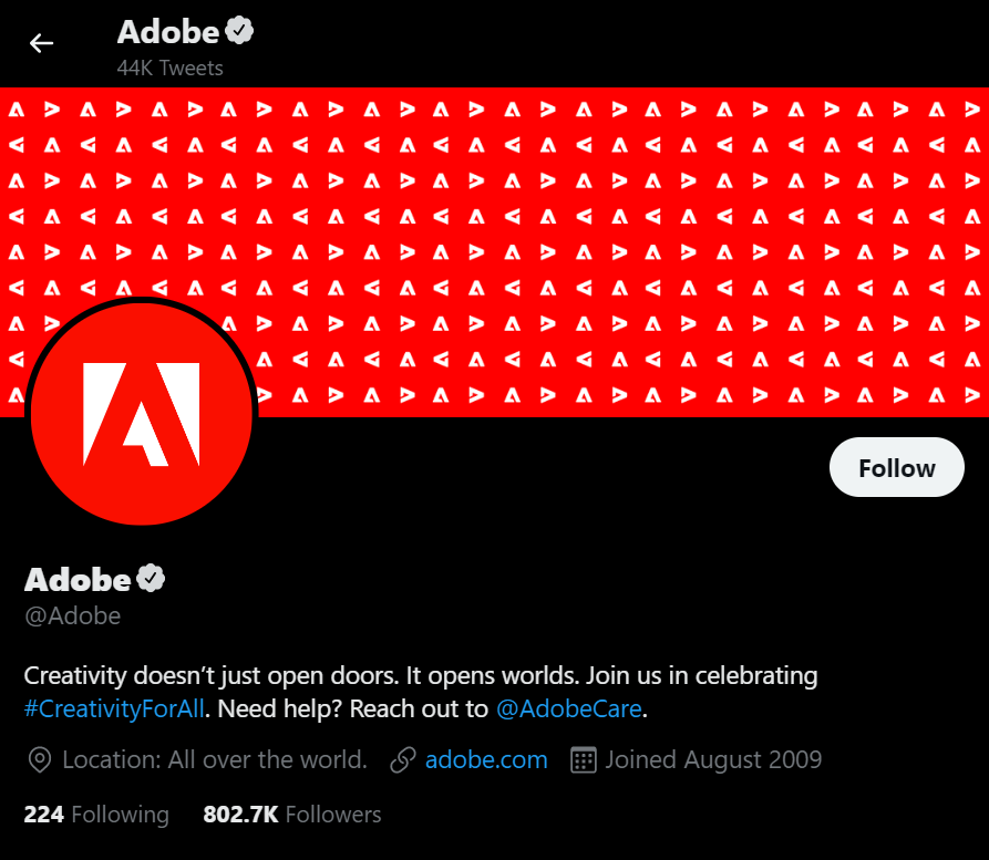 Adobe on Twitter
