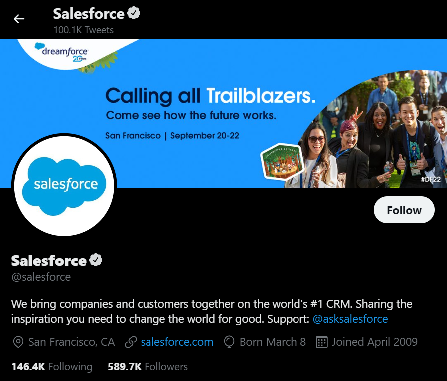 Salesforce on Twitter